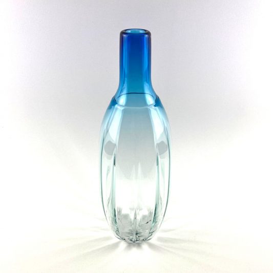 Vase blau transparent