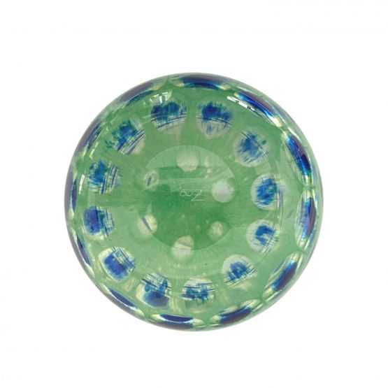 unten grün-blau Pfauenauge-Vase