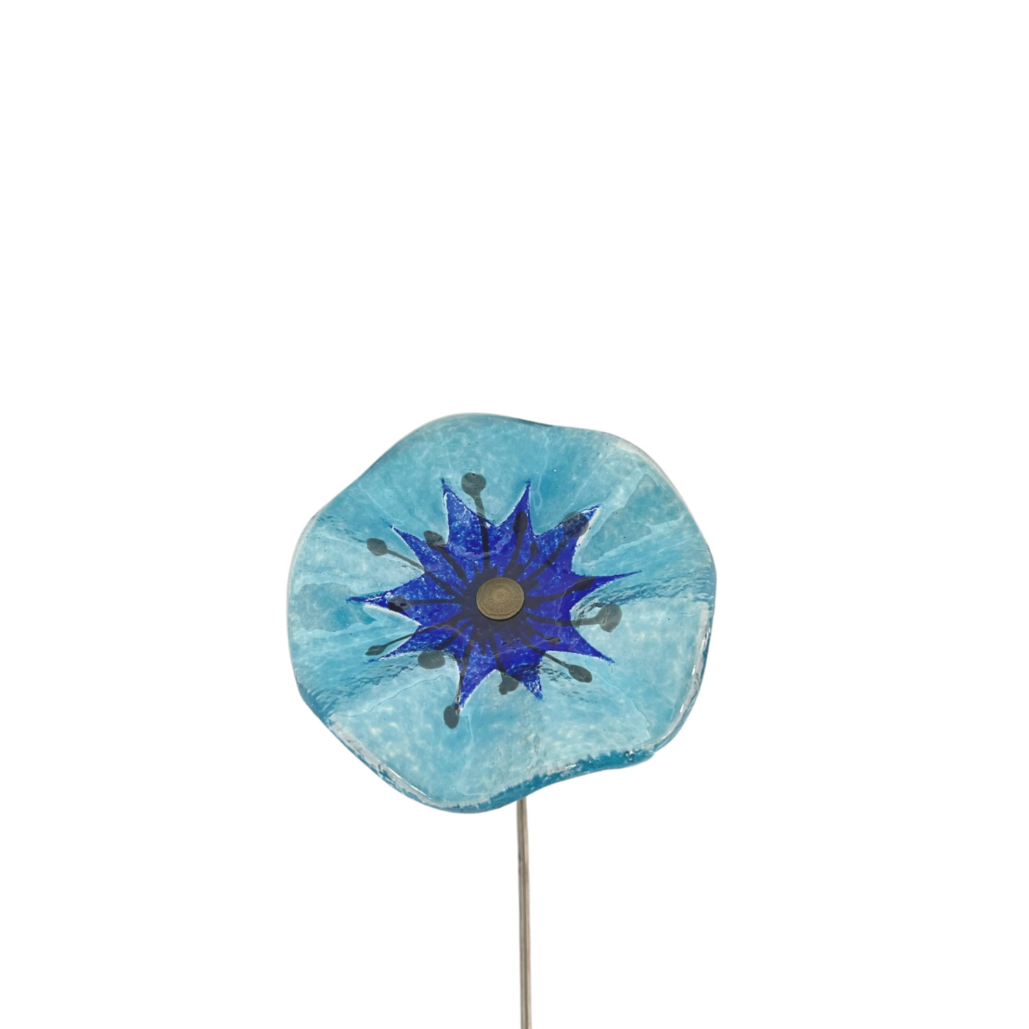 Glas Blumen türkis-blau | Hirtreiter Glaskunst