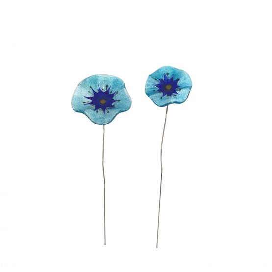 Blumen türkis-blau 2 er Set