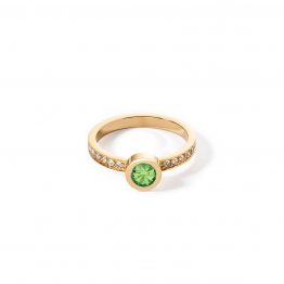 Sparkling Dots ring grün gold