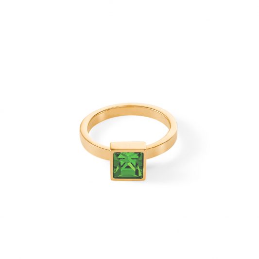 Ring Brillant square gold grün