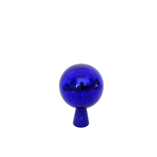 Mini-Gartenkugeln ø 9 cm kobaltblau, versilbert