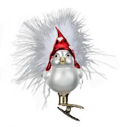 Liebes Gefieder Zwick Vogel weiß rot