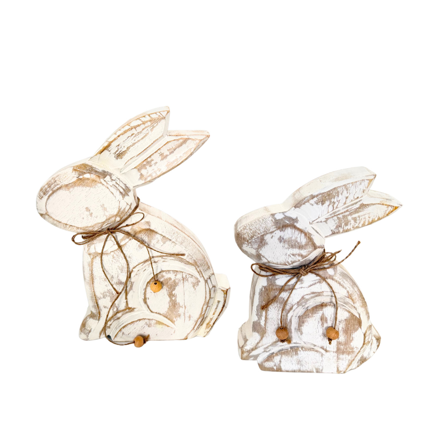 Hasen Set Mangoholz weiß