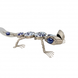 Gecko gerader Schwanz, blau weiß