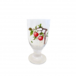Becher auf Fuss mundgeblasen handbemalt Kirschen