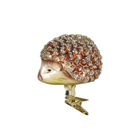 Igel zum Zwicken braun gold grün
