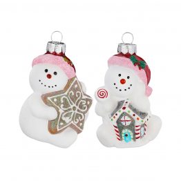 Schneemann 2 fach, mit Stern, oder Haus
