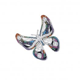 Anhänger Brosche Kalypso Schmetterling bunt