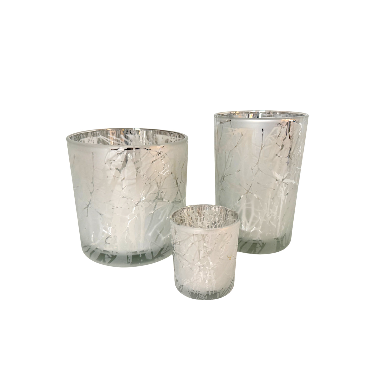 Windlichter Twigs silber 2